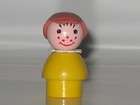 VINTAGE FISHER PRICE LITTLE PEOPLE WHOOPS YELLOW GIRL E