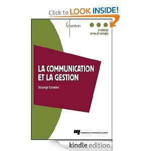   la gestion (French Edition) Solange Cormier  Kindle Store