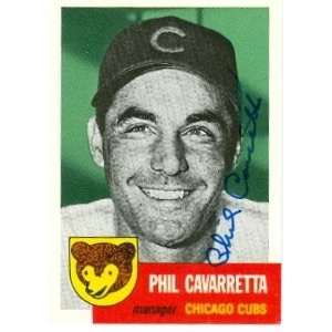  Phil Cavarretta Autographed 1953 Topps Archive Baseball 