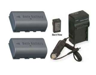 TWO 2 Batteries +Charger for JVC GR D726E GR D726U GR D726US GR D726EK 