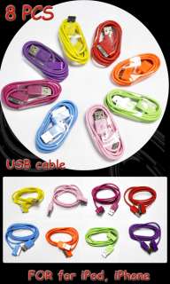 Colorful USB Data Sync Charger Cable For iPhone 4G iPod Touch 