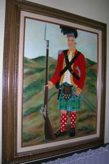 Rev War 74th ARGYLE oil painting of SGT. Campbell  