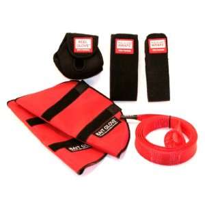  Bundle 4 Items: Casting Rod Glove (Red), Reel Glove, Bait 