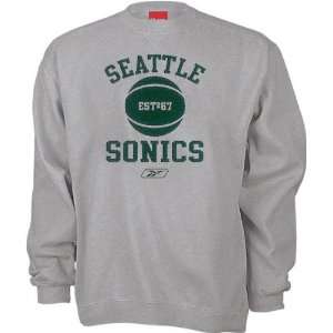  Seattle Sonics NBA Real Authentic Crewneck Sweatshirt 