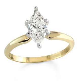 CERTIFIED $7850 1.00 CT MARQUISE DIAMOND SOLITAIRE RING SI1 F COLOR 