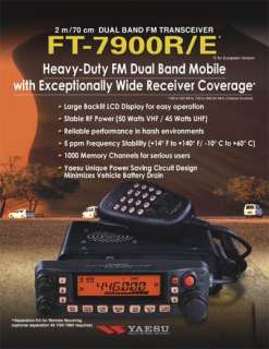 Yaesu FT 7900R VHF UHF Mobile Dual Band Radio FT 7900  