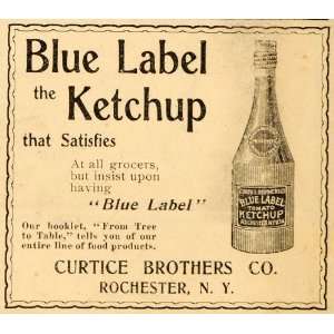   Tomato Ketchup Curtice Brothers   Original Print Ad