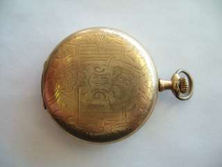 Vintage Rare 1914 Elgin 7j 12s Gold Filled Pocket Watch *13  