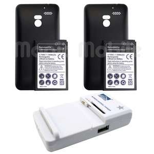 2x 3500mah Extended Life Battery w/ Cover & Dock Charger LG MS910 