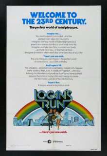 LOGANS RUN * 1SH ORIG MOVIE POSTER SCI FI 1976  