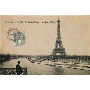 Wild Apple Portfolio 36W by 24H  Le Quai d`Orsay et la Tour Eiffel 