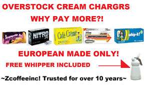 600 Whip Cream Chargers Nitrous Oxide N2O FREE WHIPPER  