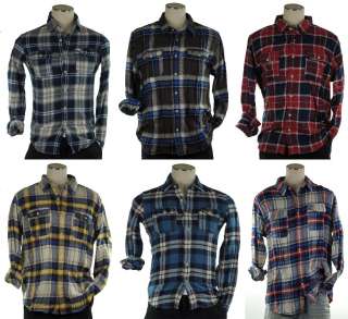   Outfitters mens flannel plaid button down shirt   Style # 8406  