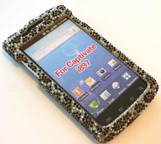 For Samsung Captivate i897 Leopard Diamond Crystal Phone Case Cover 