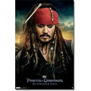  Jack Sparrow of Pirates of the Caribbean closeup Poster 