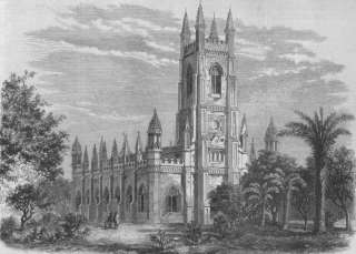 INDIA Kanpur Memorial church at Cawnpore, print, 1868  