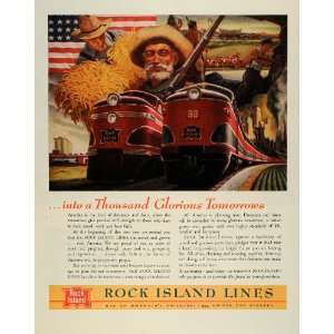  1945 Ad Rock Island Lines Railway Train Travel 