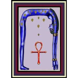  Nut Egyptian Ankh Ceramic Art Tile By S. Siobhan Mcelwee 