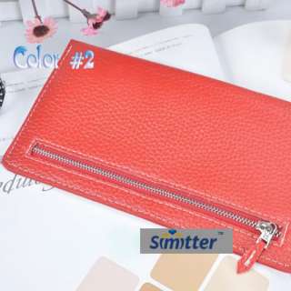 Simitter new fashion Hot long thin PU leather purse handbag 18 colors 