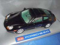 PORSCHE 911 COUPE 1:18 DIECAST BLACK AUTO GERMAN CAR  