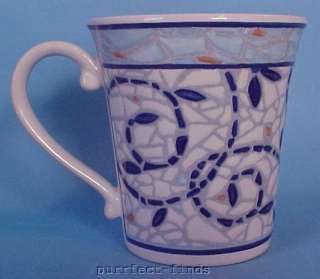 Pfaltzgraff Monaco Mosaic Blue Coffee Cup Mug NEW  