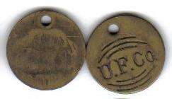 this is a united fruit company worker token or tally it was given in 