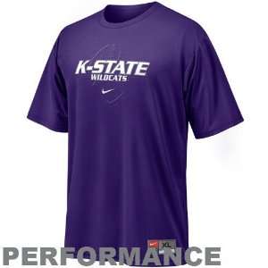  Nike Kansas State Wildcats Purple Conference Performance T 