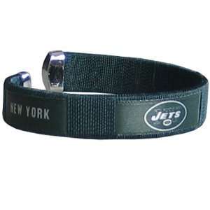  New York Jets NFL Green Fan Band Cuff Bracelet: Sports 