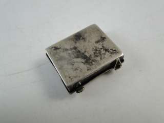 Vintage Sterling Silver Mexican Pill Box Pillbox Trinket Snuff Antique 