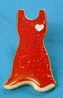 Go Red For Womens Heart Disease Awareness Dress Pin  