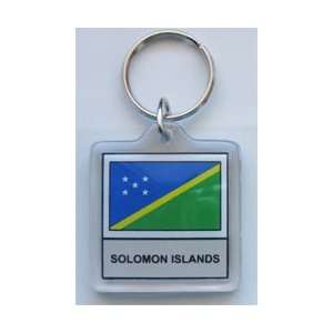  Solomon Islands   Country Lucite Key Ring: Patio, Lawn 