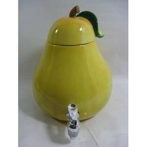   Atelier Ceramic Pear Beverage Dispenser, 188 Ounce