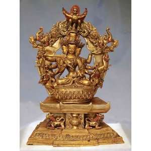   of Manjushri Bodhisattva: Gilt Bronze Nepali Icon: Everything Else