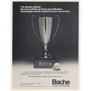 1979 Bache Investment Service Winning Attitude Golf Trophy 
