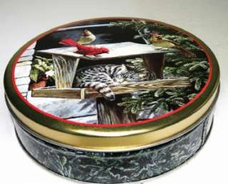 Tin #1 Persis C Weirs CAT NAP Sleeping in Bird Feeder Tin Box 