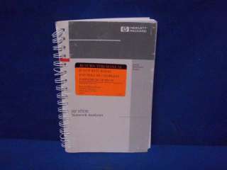 HP 8753E NETWORK ANALYZER QUICK REFERENCE GUIDE  