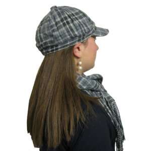 Grey Family Plaid Hat and Scarf Set 