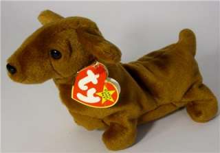 Ty Beanie Baby WEENIE Dachshund Dog 1995 tags Plush Stuffed Animal 