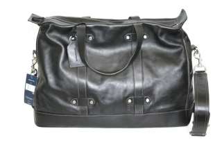 Tommy Hilfiger  Black Weekender Bag   Leather Ret. $478  