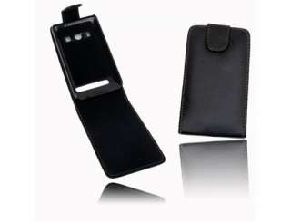 Black Leather Flip Punch Case For HTC EVO 4G Sprint NEW  