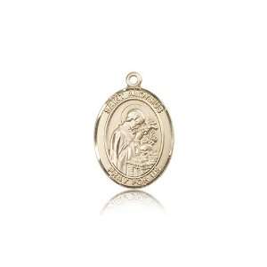 14kt Gold St. Saint Aloysius Gonzaga Medal 3/4 x 1/2 Inches 8225KT No 