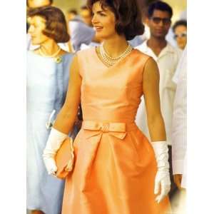  First Lady Jackie Kennedy, Walking Through Crowd in 