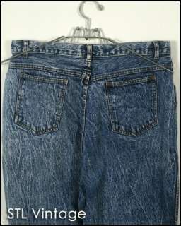   great pair of old high waist acid wash jeans from the late 80s