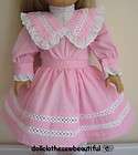 Victorian Era Pink Spring Party Dress fits American Girl Doll Clothes 