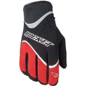   Leather Street Motorcycle Gloves   Black/Red / Medium Automotive