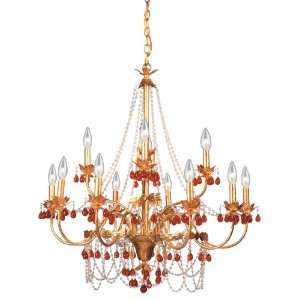  Eurofase 14565 014 Ambroise 12 Light Chandelier, Gold 