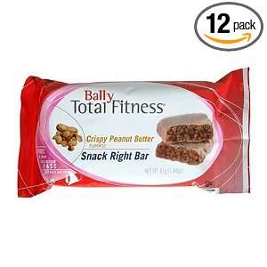 Bally Total Fitness Snack Right Bar, Crispy Peanut Butter, 1.44 Ounce 