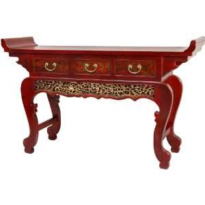 Red Lacquer Altar Table
