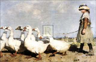 JAMES GUTHRIE To Pastures New girl herding geese NEW  
