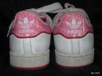 Womans Adidas Pink White Logo SUPERSTAR Shoes Athletic 9  